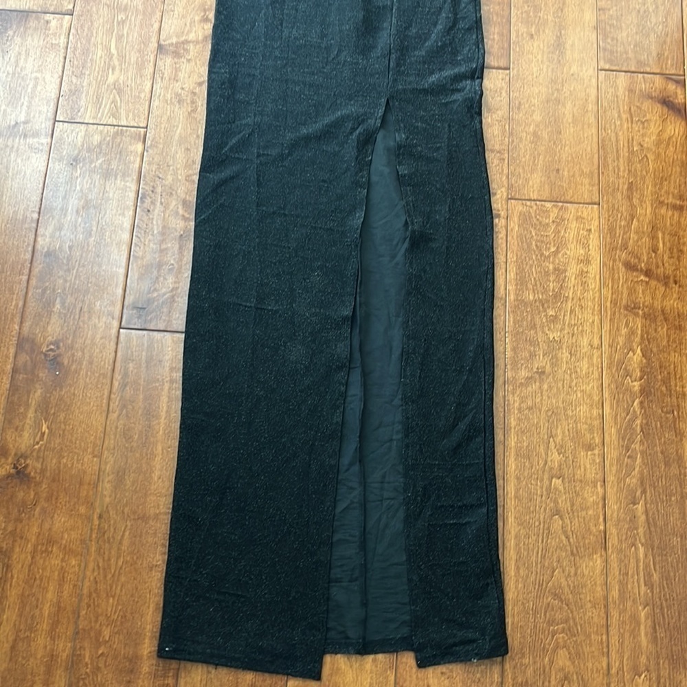 Missord Solid Off Shoulder Split Thigh Sparkly Ma… - image 8